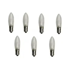 E10 LED 55V, pack de 7, Transparente