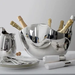 Enfriador de botellas champán Drift 27 cm, acero inoxidable