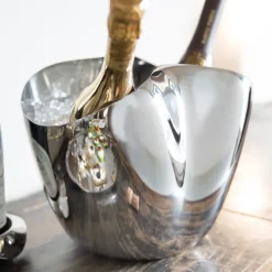 Enfriador de botellas champán Drift 23 cm, acero inoxidable