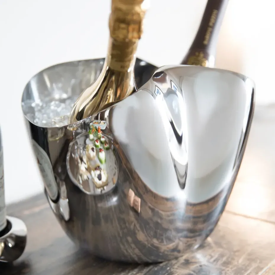 Enfriador de botellas champán Drift 23 cm, acero inoxidable