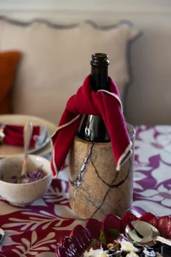 Enfriador de botellas Sten Ø12,5 cm, Mármol forestal marrón