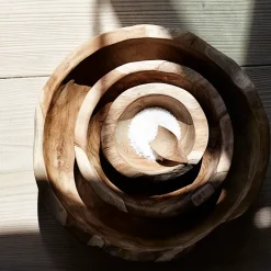Ensaladera Muubs teca 30 cm, natural