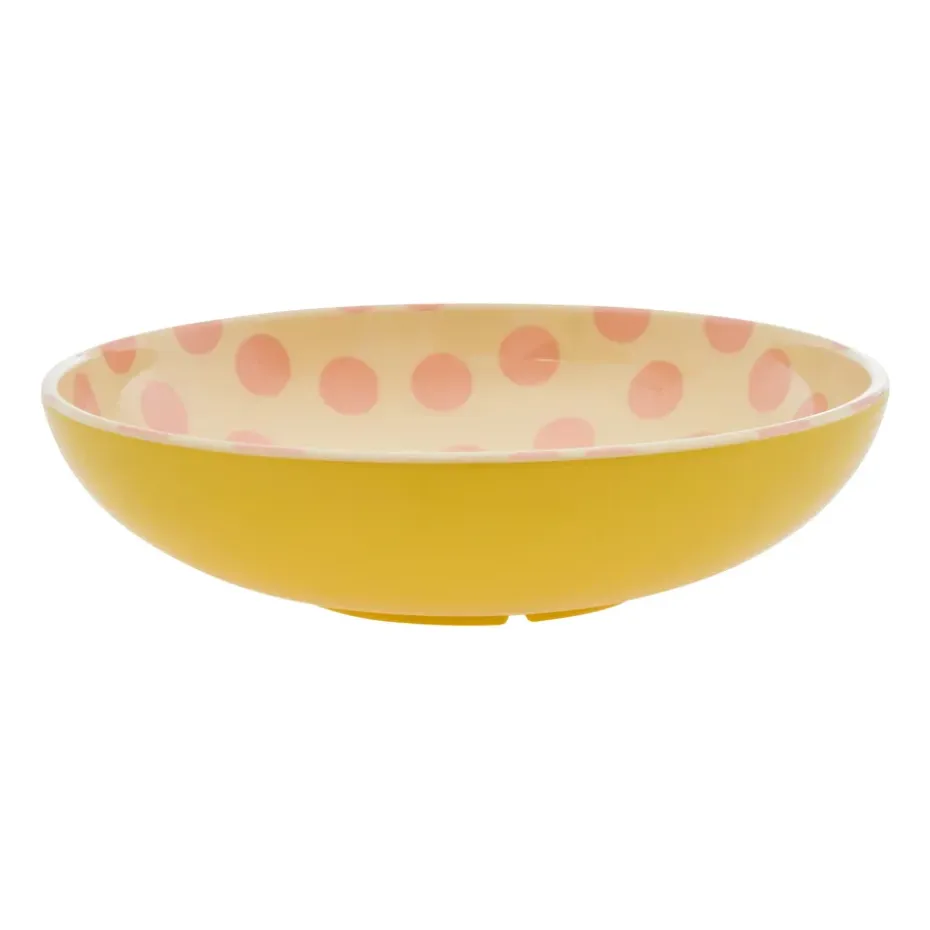 Ensaladera Rice melamina Ø29,9 cm, Pink dots-yellow