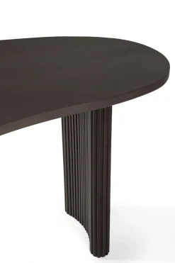 Escritorio Boomerang, Caoba teñida en marrón oscuro, 160x83x76 cm