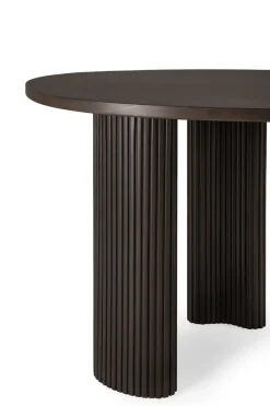 Escritorio Boomerang, Caoba teñida en marrón oscuro, 160x83x76 cm