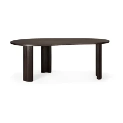 Escritorio Boomerang, Dark brown mahogny, 200×100×76 cm