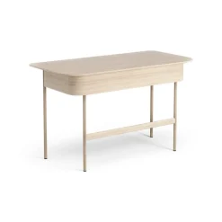 Escritorio Luna, Roble pigmentado blanco