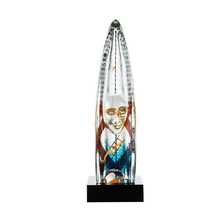 Escultura de cristal BV Vertical Journey, transparente