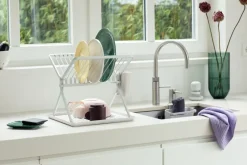 Escurreplatos plegable Sinkside 37 cm, gris claro