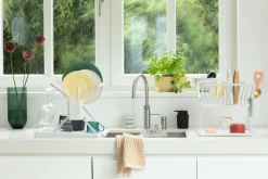 Escurreplatos plegable Sinkside 37 cm, gris claro