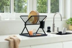 Escurreplatos plegable Sinkside 37 cm, gris oscuro