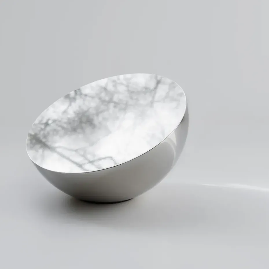 Espejo de mesa Aura, Acero inoxidable