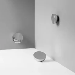 Espejo de mesa Aura, Acero inoxidable