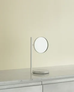 Espejo de mesa de doble cara Pose 21x39 cm, Blanco