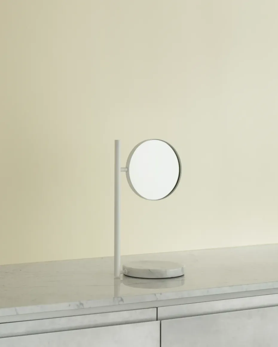 Espejo de mesa de doble cara Pose 21x39 cm, Blanco