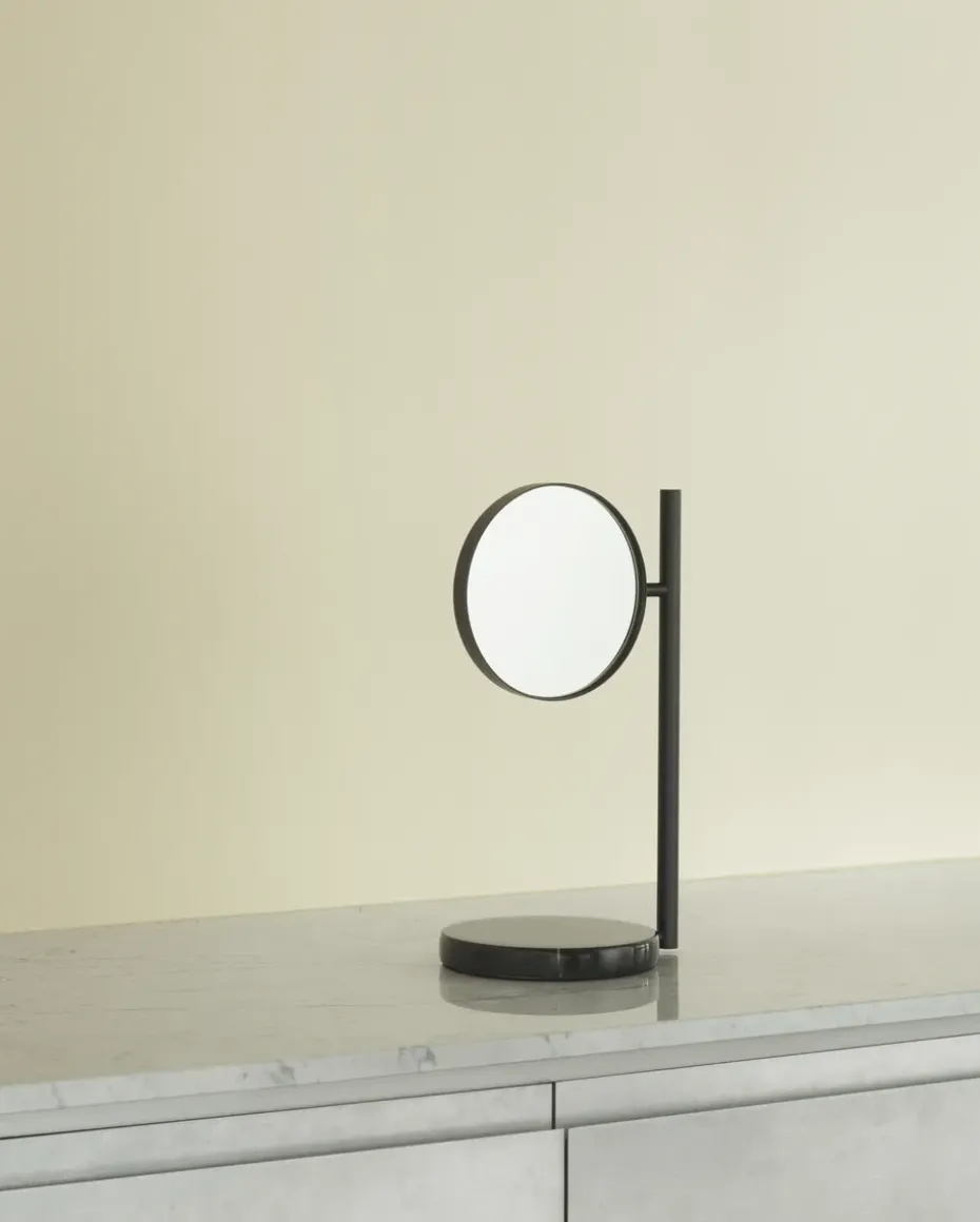 Espejo de mesa de doble cara Pose 21x39 cm, Negro