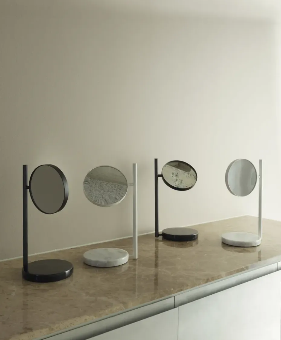 Espejo de mesa de doble cara Pose 21x39 cm, Negro