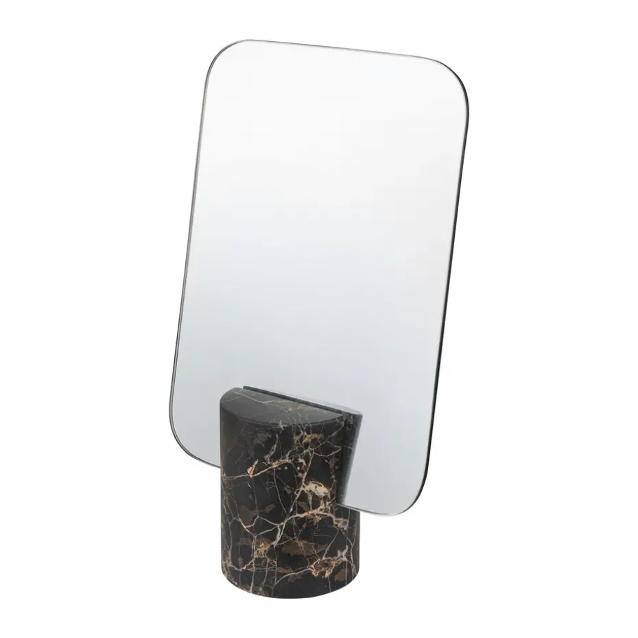 Espejo de mesa Marble, Brown, 30 cm