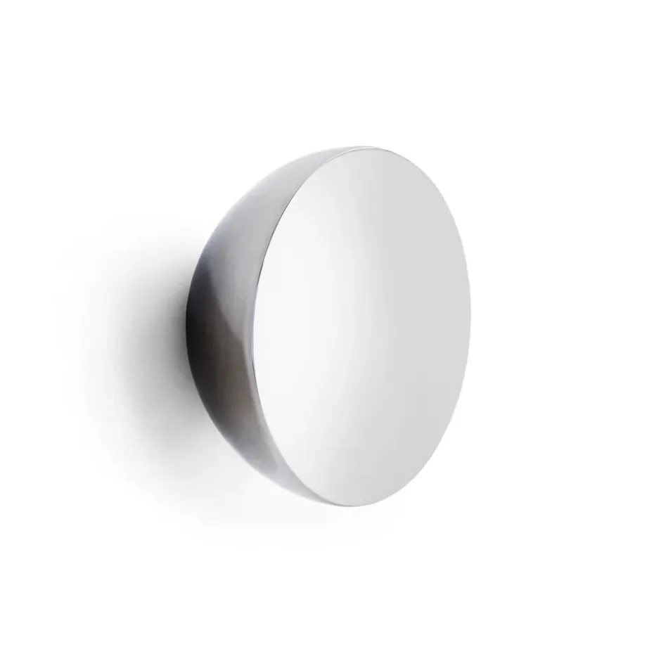 Espejo de pared Aura large, Acero inoxidable