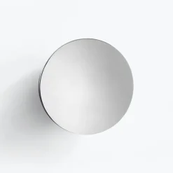 Espejo de pared Aura large, Acero inoxidable