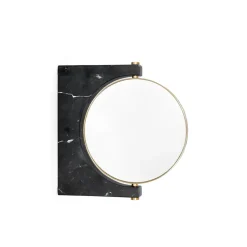 Espejo Pepe Marble, Mármol negro, colgado en pared