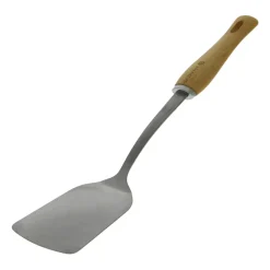 Espátula con mango de madera De Buyer B Bois, acero inoxidable