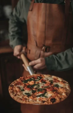 Espátula para pizzas BBQ 76 cm, Aluminio-madera