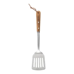 Espátula ranurada Heirol inoxidable 36 cm, haya