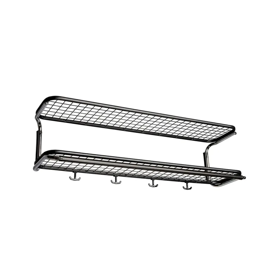 Estante sombrerero Classic 650, Negro/cromo, 2 niveles, 60 cm