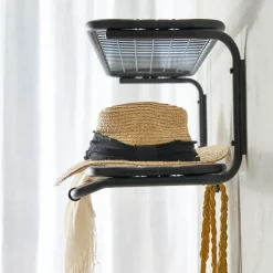 Estante sombrerero Classic 650, Negro/negro, 2 niveles, 70 cm
