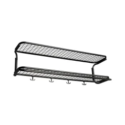 Estante sombrerero Classic 650, Negro/negro, 2 niveles, 50 cm