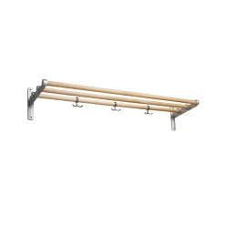 Estante sombrerero o zapatero Nostalgi, Abedul, soportes aluminio
