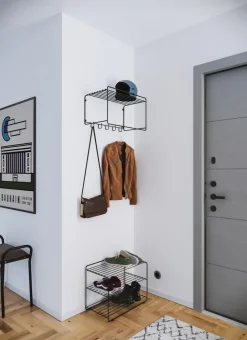 Estante sombrerero Uptown, negro