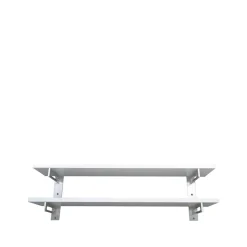 Estante zapatero 7, Blanco, pared, aluminio, 2 niveles