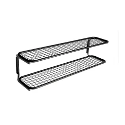 Estante zapatero Classic 650, Negro/cromo, 2 niveles, 120 cm