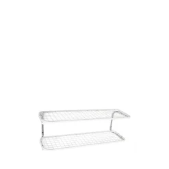 Estante zapatero Classic 650, Blanco/cromo, 2 niveles, 70 cm