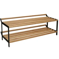 Estante zapatero Tamburin 60 cm, roble-negro