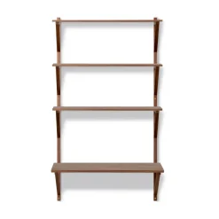 Estantería con escritorio BM29, 78x134 cm, Walnut lacquer