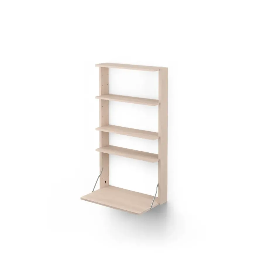 Estantería de pared con escritorio Gridlock - M1-A4-0-D, Natural Ash