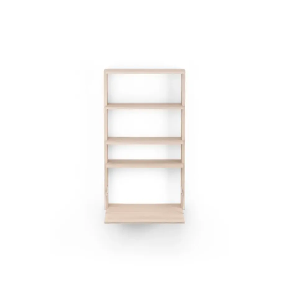 Estantería de pared con escritorio Gridlock - M1-A4-0-D, Natural Ash
