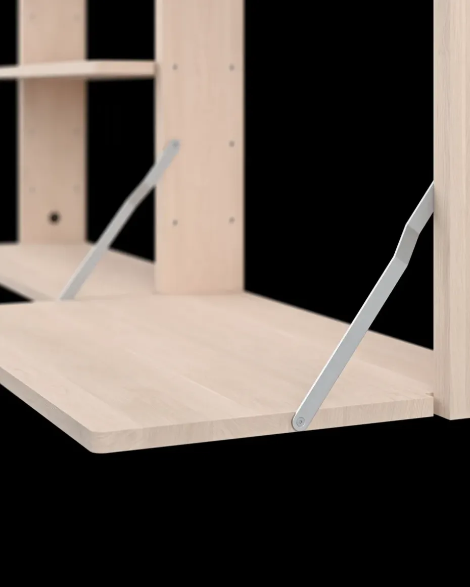 Estantería de pared con escritorio Gridlock - M1-A4-0-D, Natural Ash