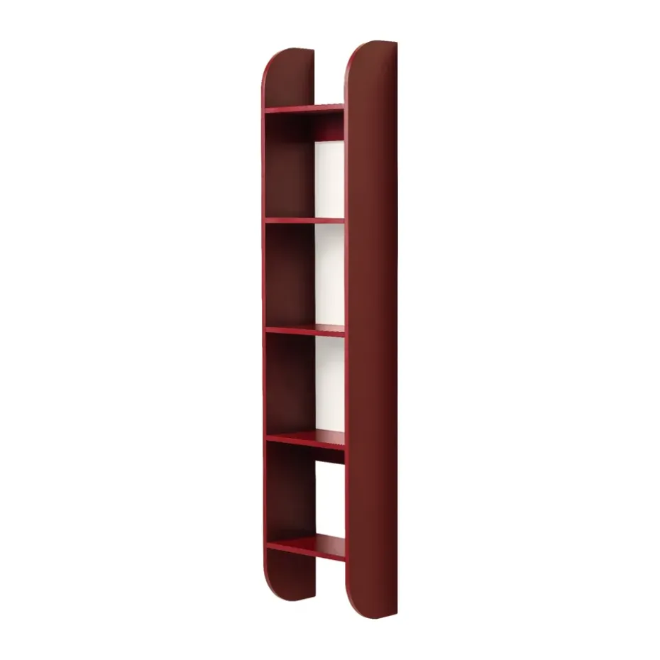 Estantería de pared Flaneaur 27x128 cm, Burgundy