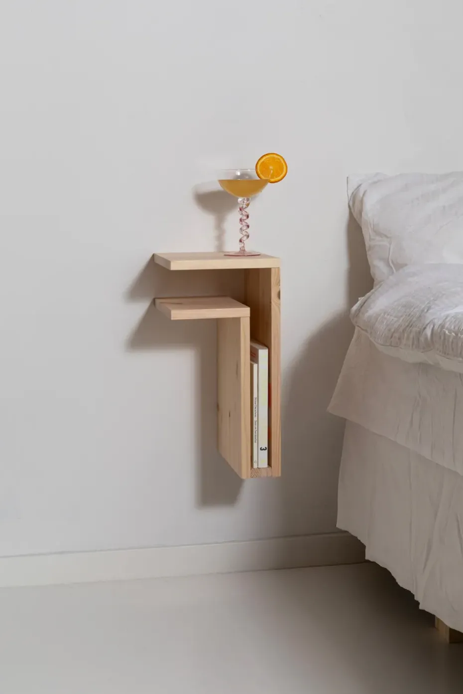 Estantería de pared F-shelf Play DIY, Pino, izquierdo