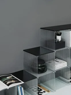 Estantería Panton Wire Single 34,8x34,8x34,8 cm, Chrome