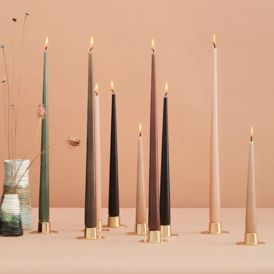 ester & erik 4 Velas lacadas, Raw black, 32 cm