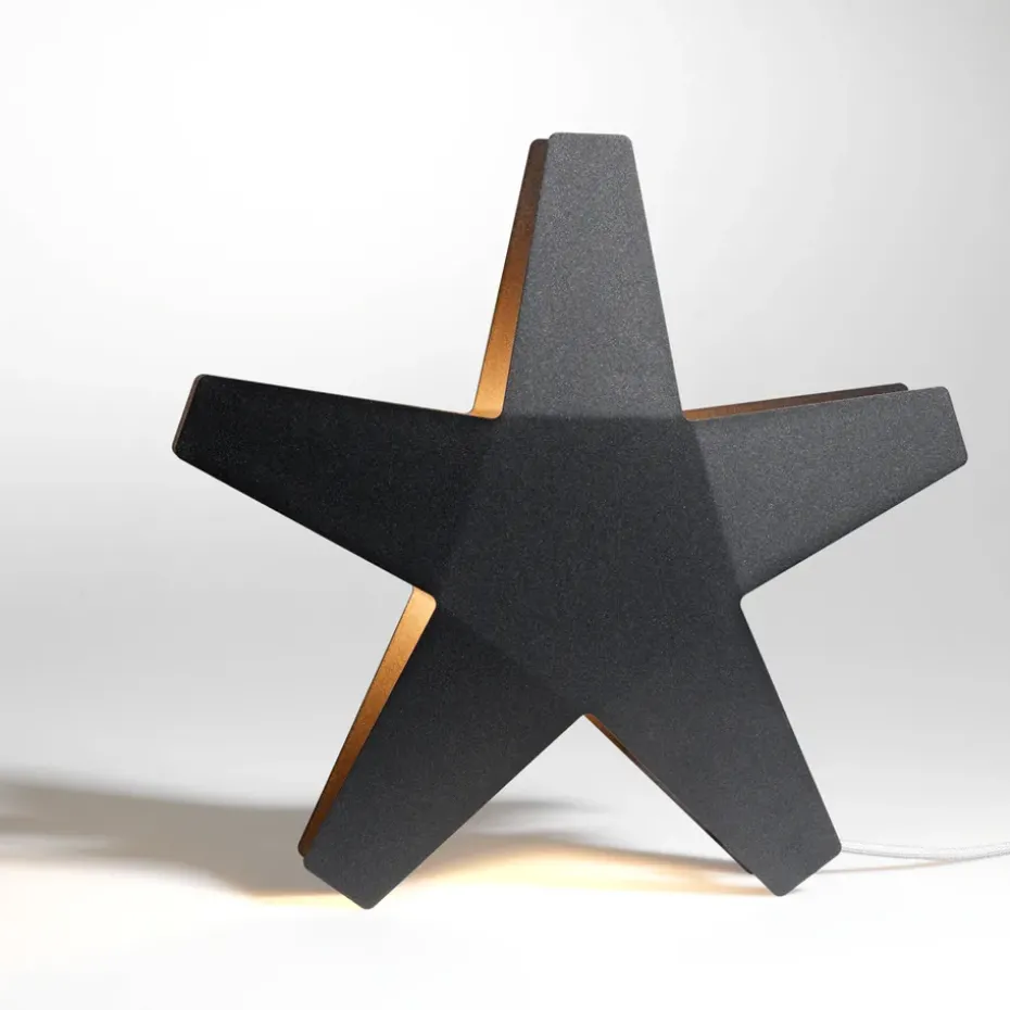 Estrella de Adviento Advent Stjärna, Gris, 40 cm, cable de tela gris claro