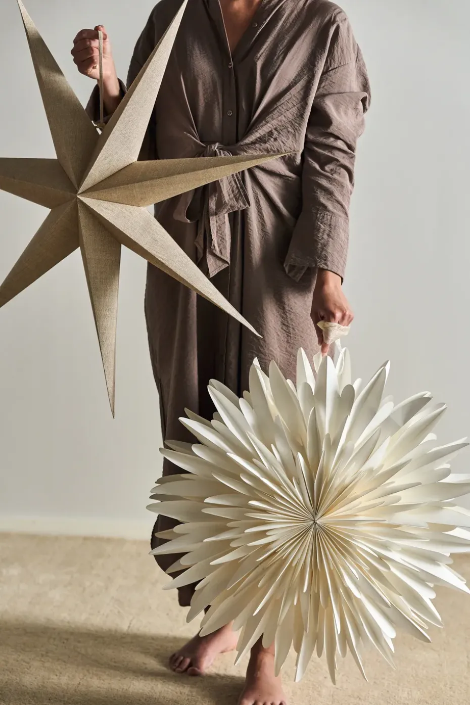 Estrella de Adviento Bare natural, 80 cm