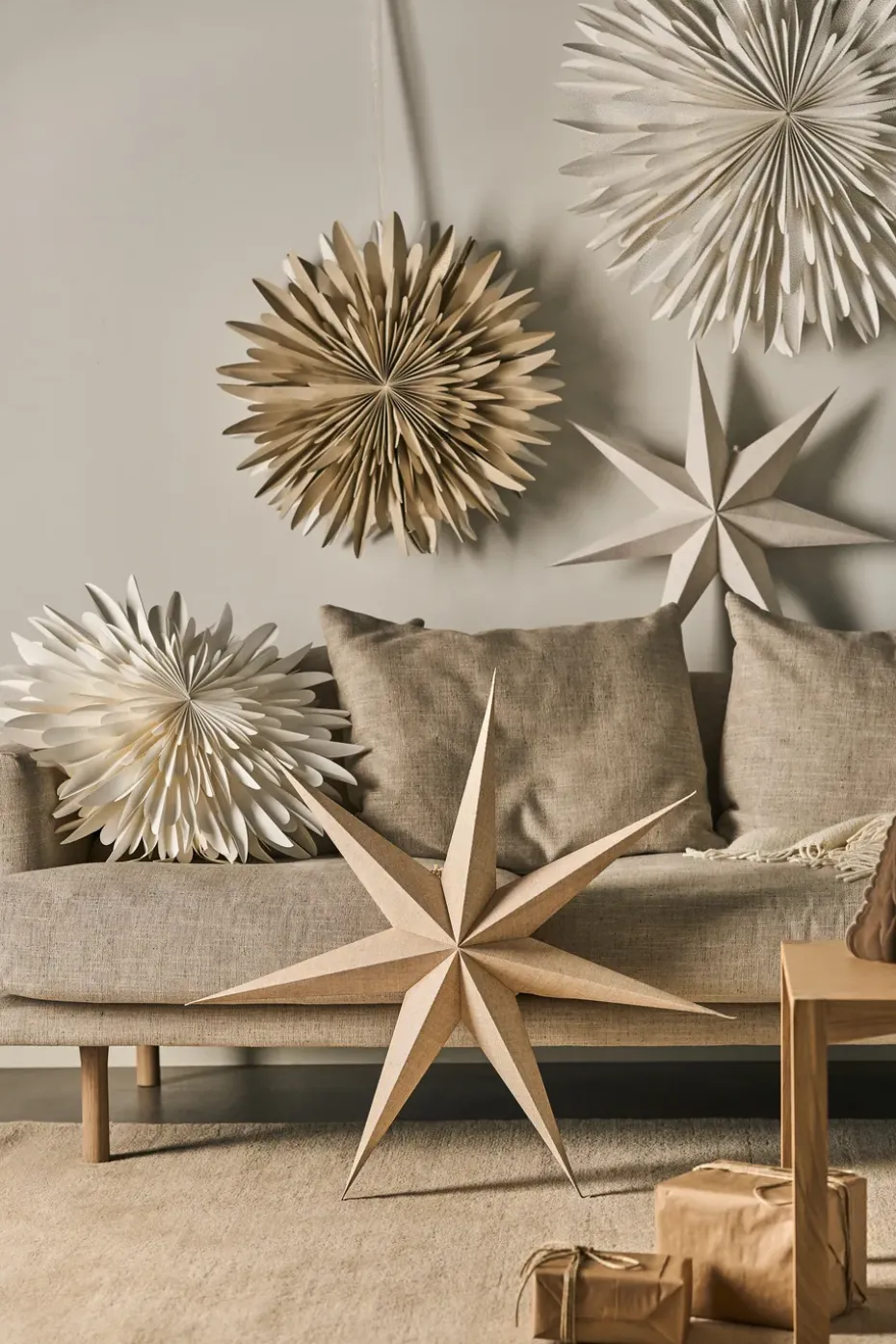Estrella de Adviento Bare natural, 80 cm