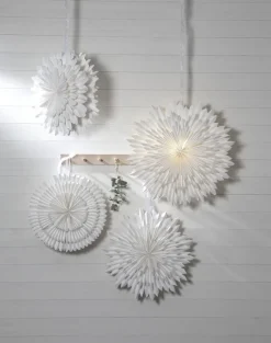 Estrella de adviento Ice Ø70 cm, blanco