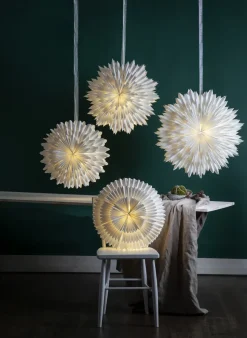 Estrella de adviento Ice Ø70 cm, blanco